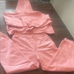 Forever 21 Pink Hoodie and Sweatpants Set